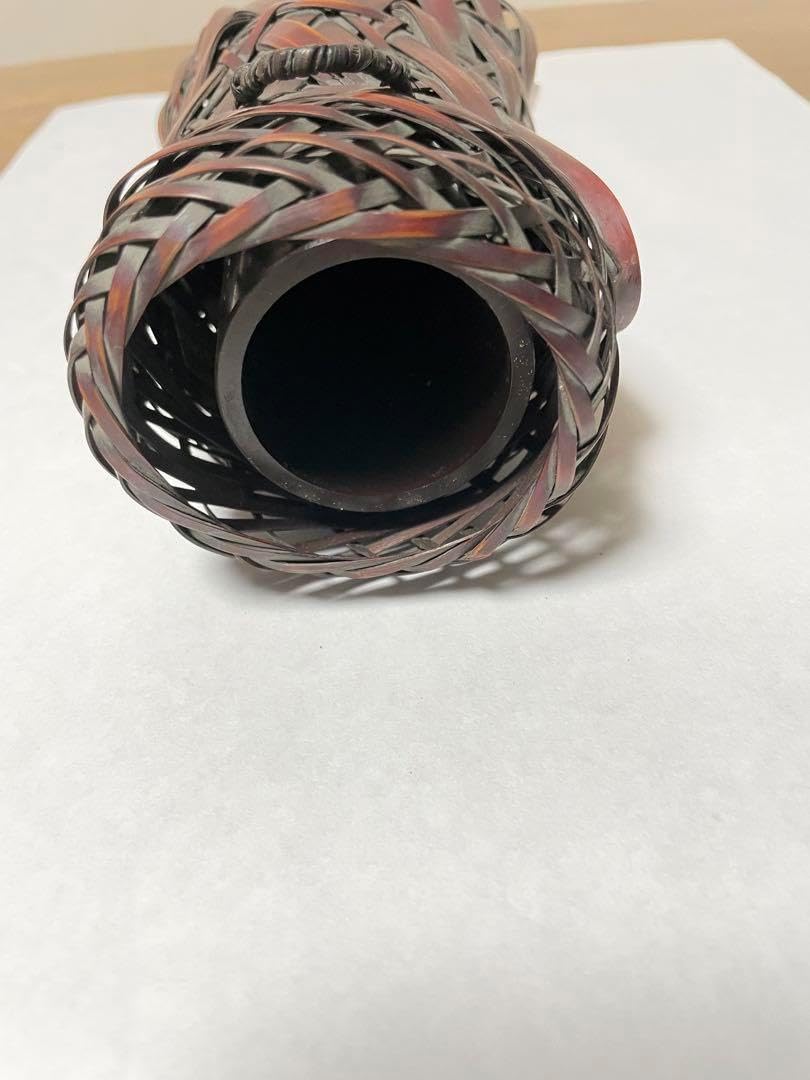 値下げ‼️ 竹花入 ‼️竹山作 ‼️竹製 蝉籠 花入 花籠 竹編 竹籠 掛花入 茶道具 竹花入 竹山作 竹製 蝉籠 花入 花籠 竹編 竹籠 掛